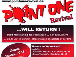 Read more about the article Point-One-Revival Zeltparty ist zurück!<br>Große Party startet am 19. August in Brockhausen